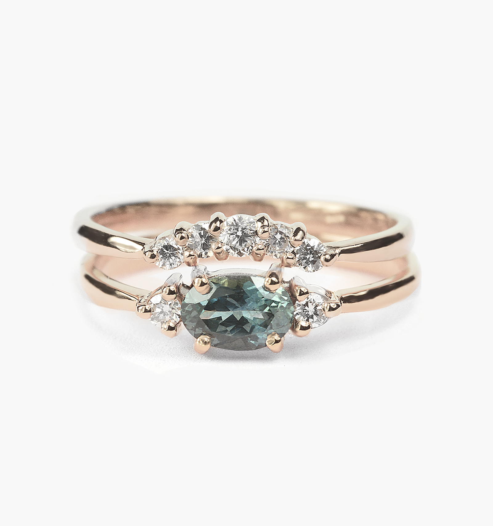 teal sapphire engagement ring