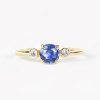 blue sapphire engagement ring made in yellow gold