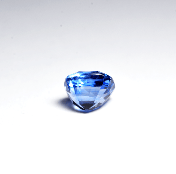 Cushion cut blue sapphire gemstone