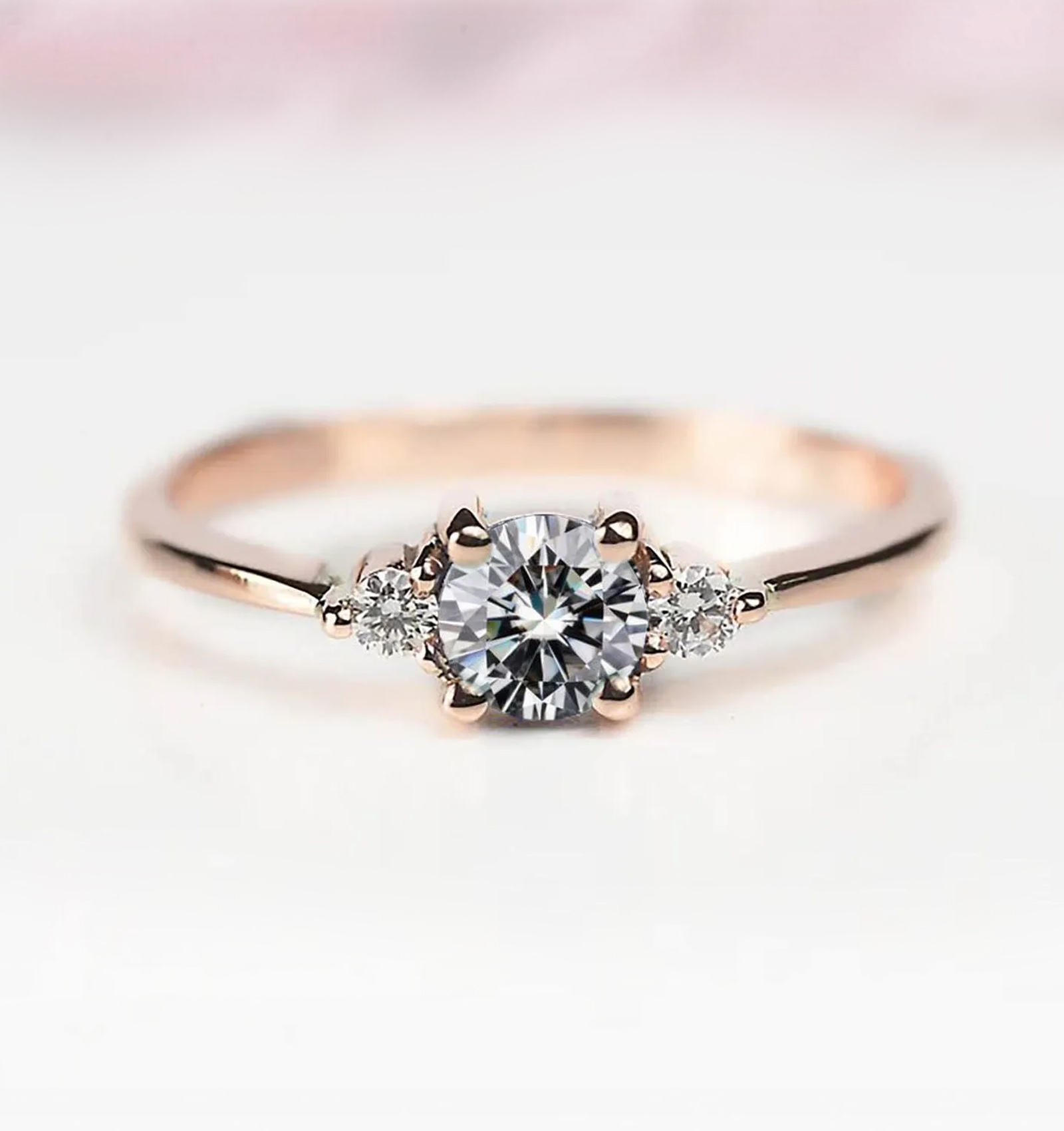 1.02ct white moissanite ring
