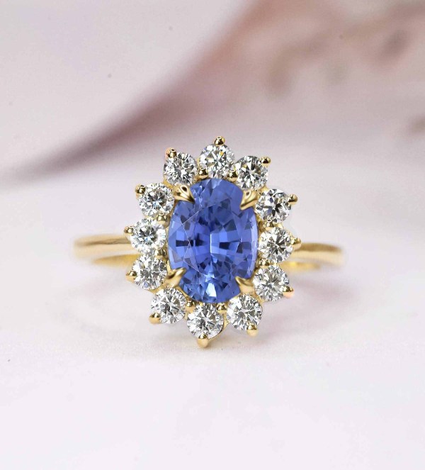 blue sapphire cluster