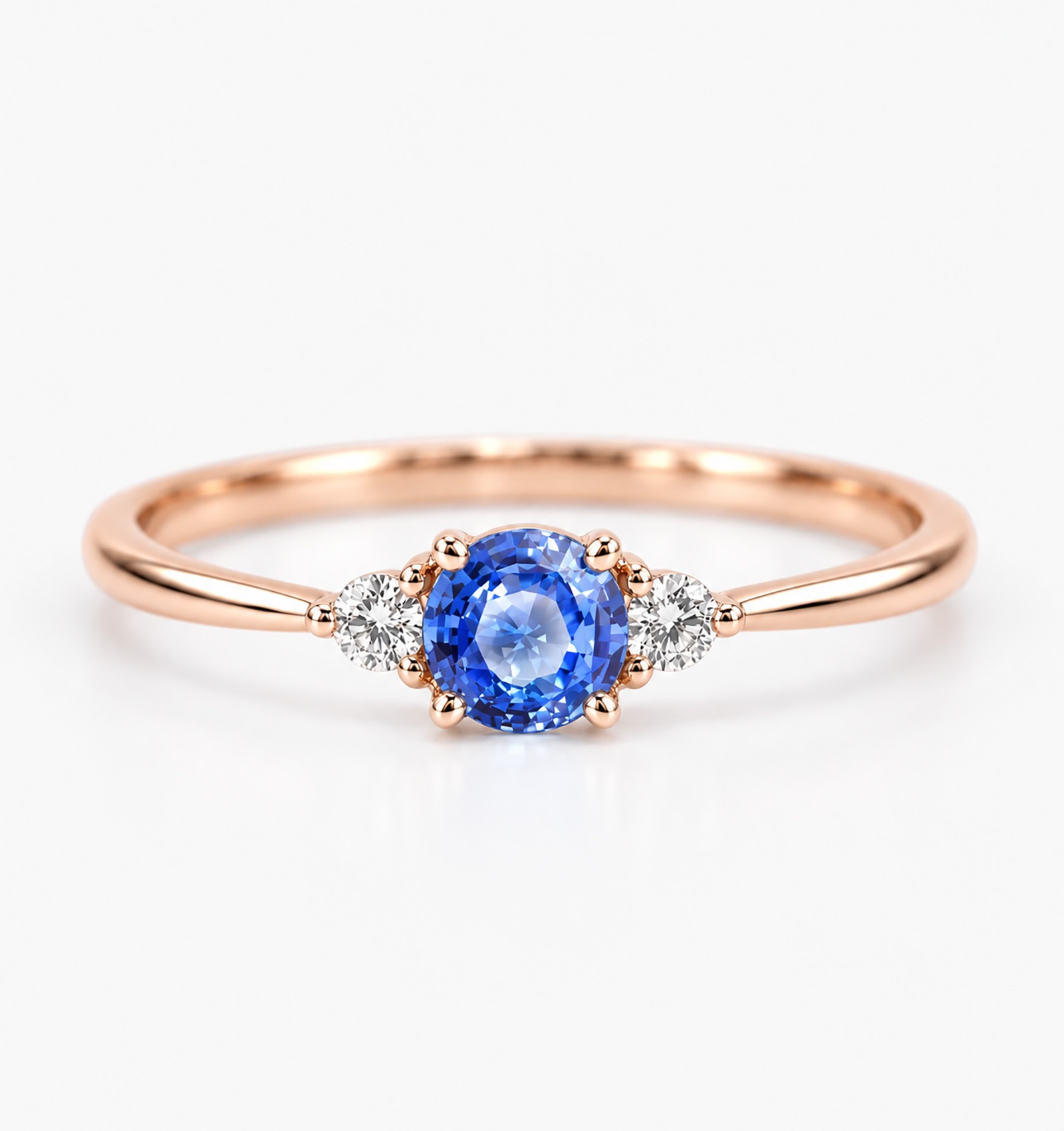 minimalist light blue sapphire engagement ring