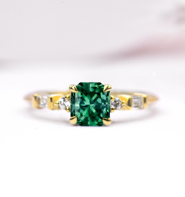 green sapphire engagement