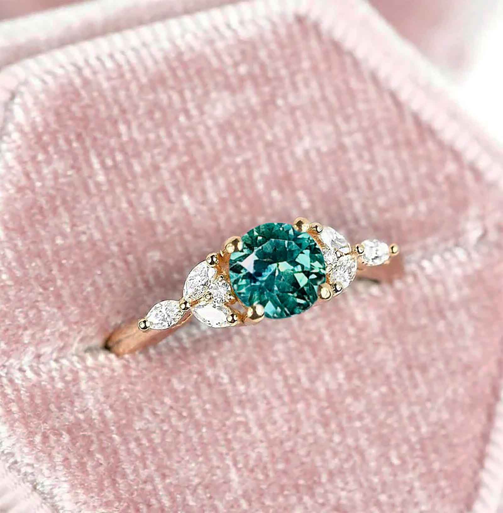 green sapphire featuring ring