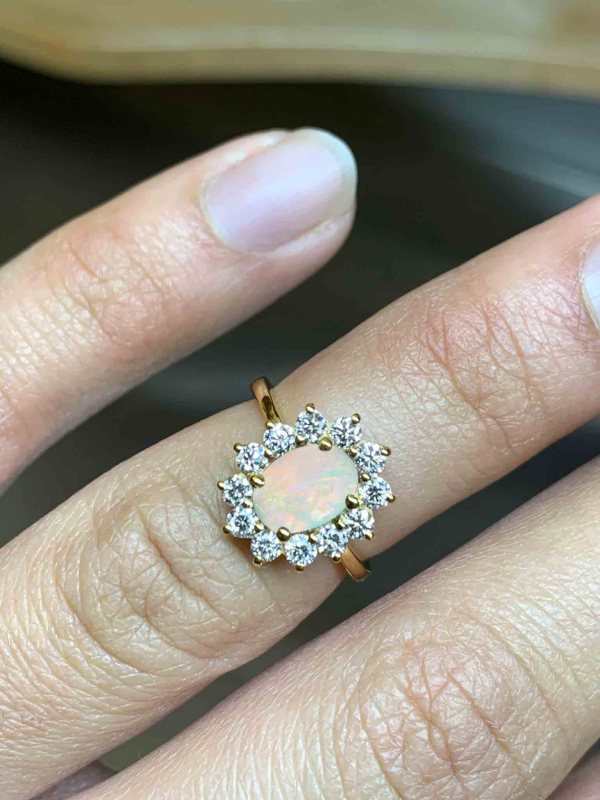 opal cluster ring
