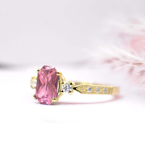 pink sapphire ring