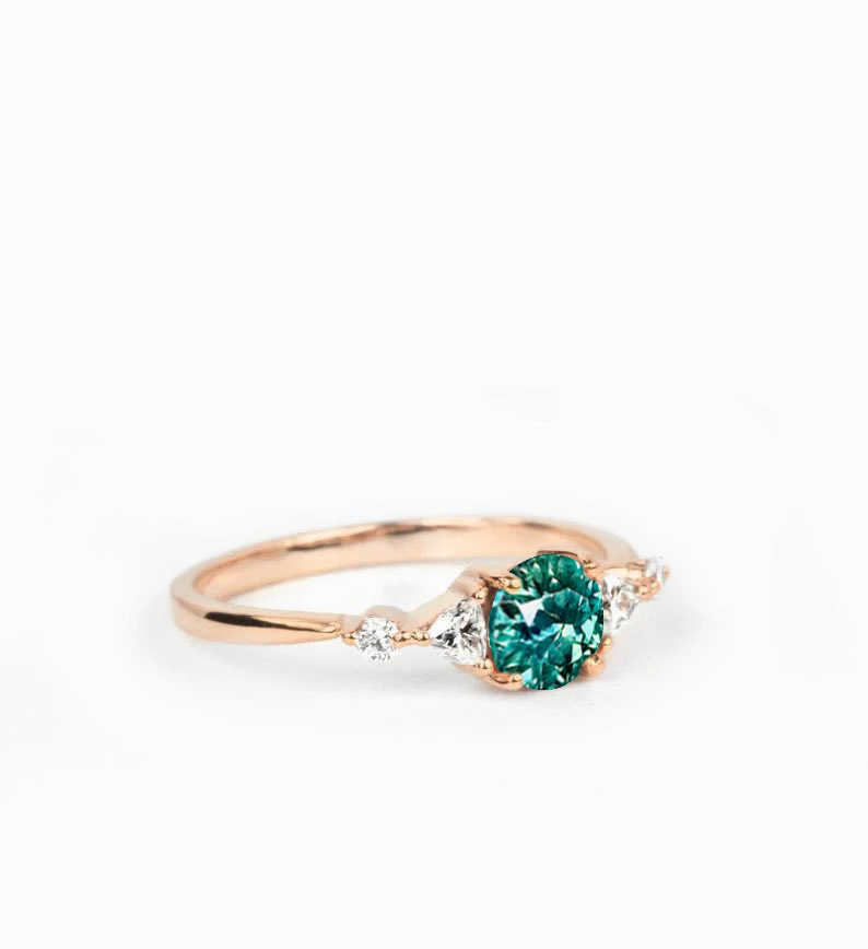 mint green celebrity ring