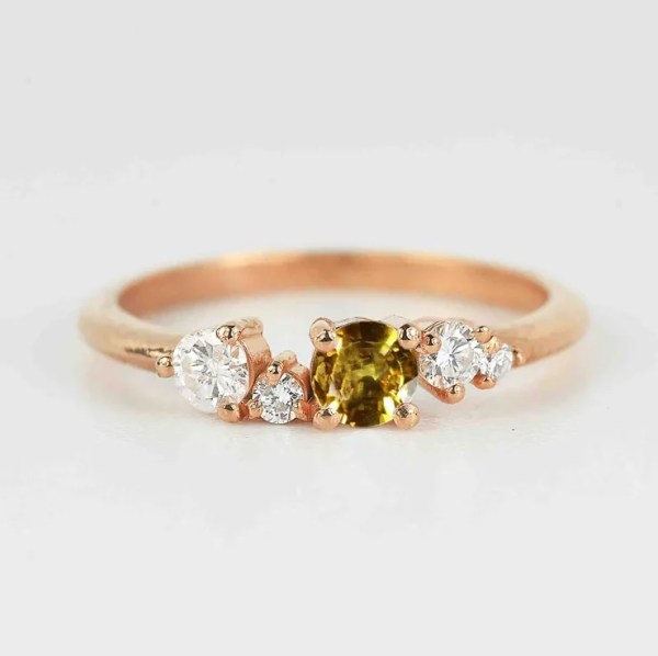 yellow sapphire and diamond
