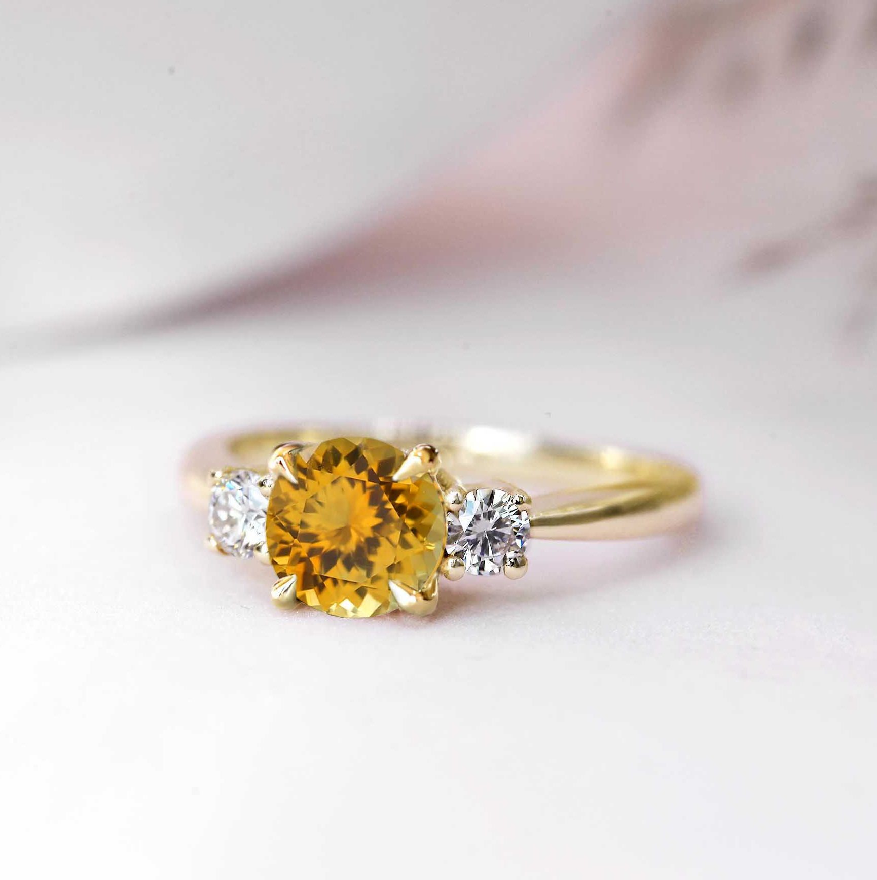 yellow sapphire featuring ring