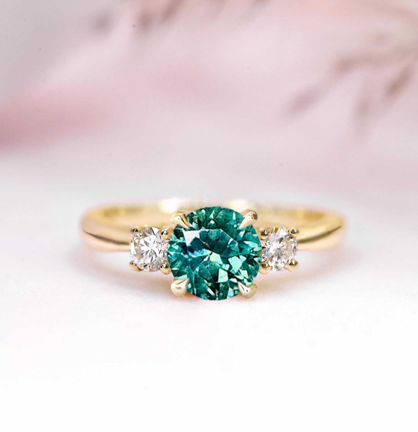 green sapphire featuring ring