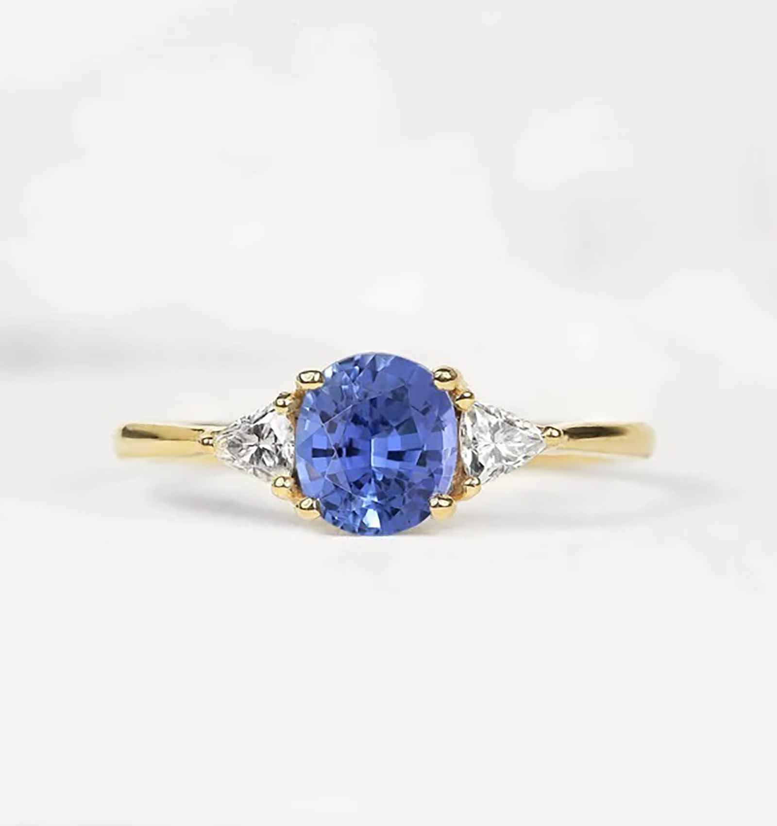 oval light blue minimalist ring