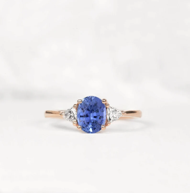 sapphire dainty ring