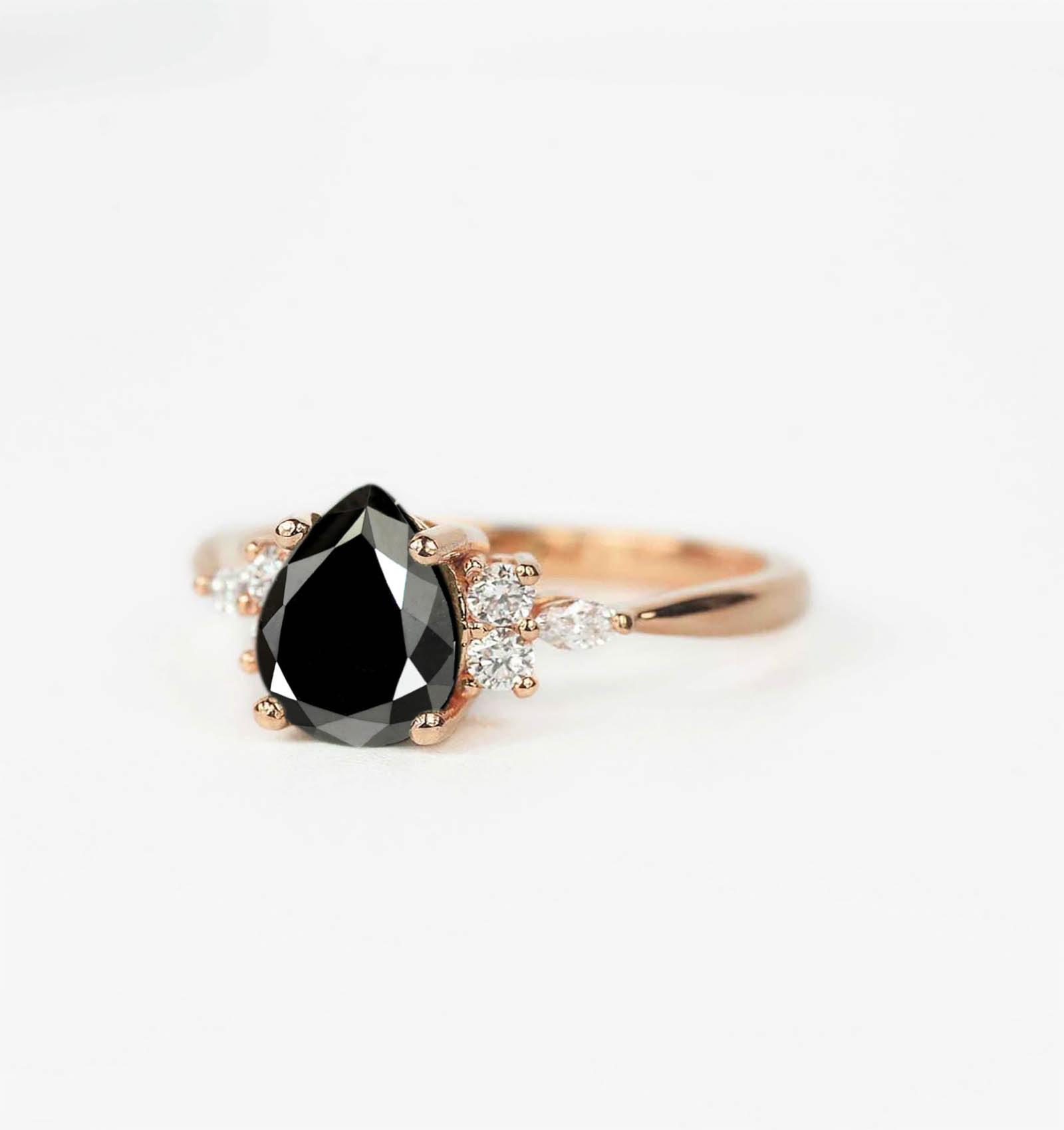 black diamond engagement ring