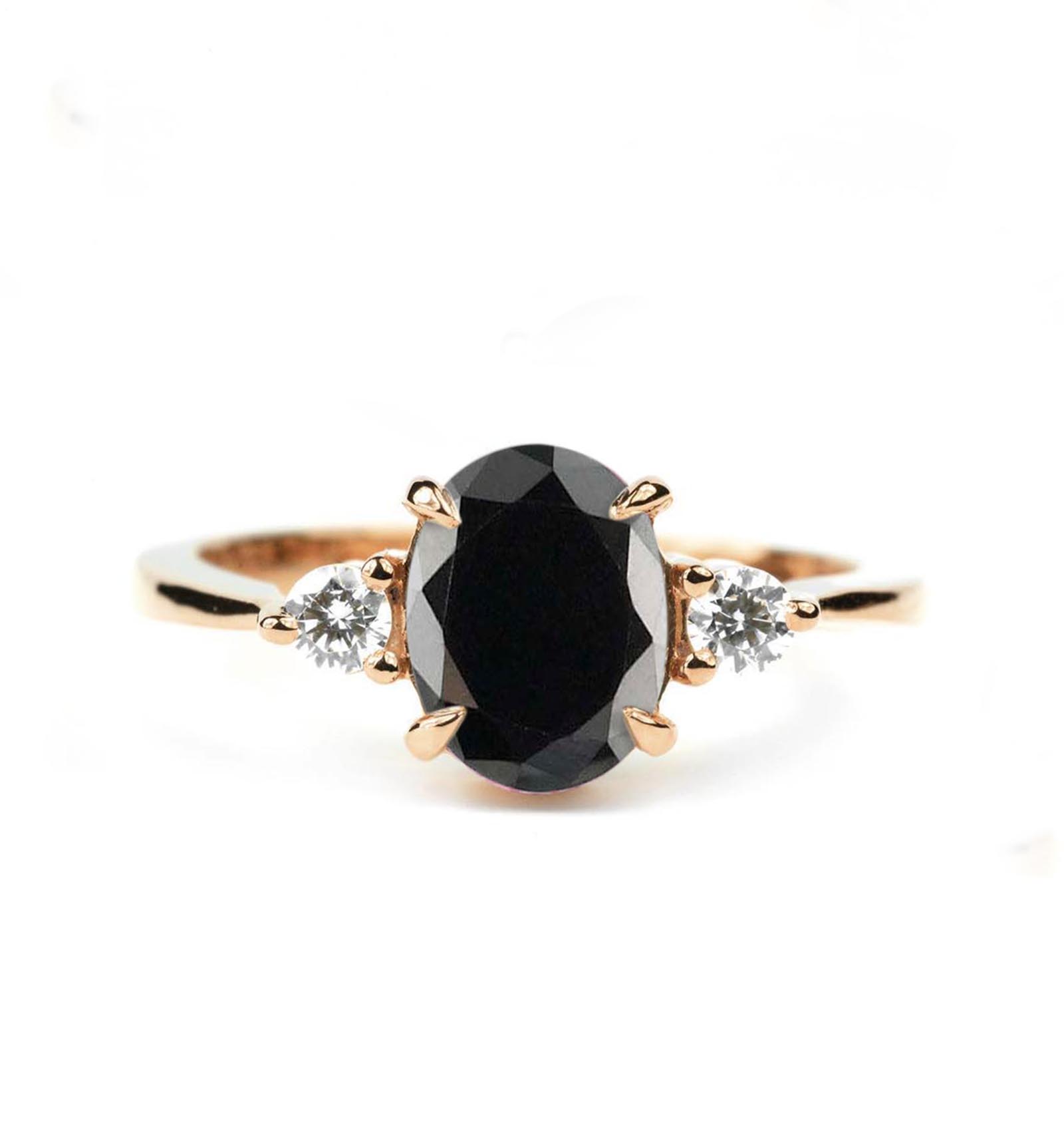 black diamond featuring engagement ring for her