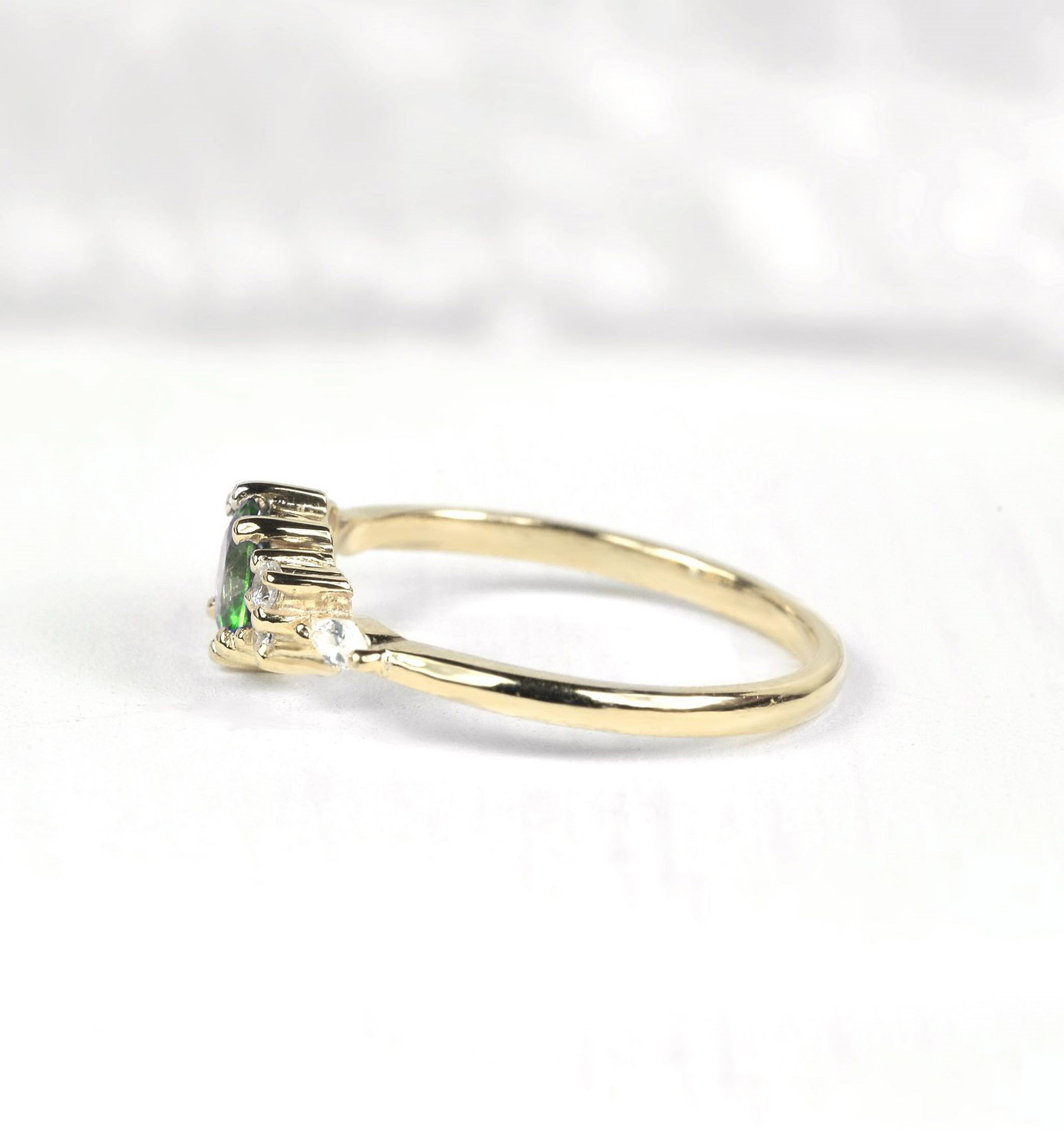 emerald and diamond engagement ring for her