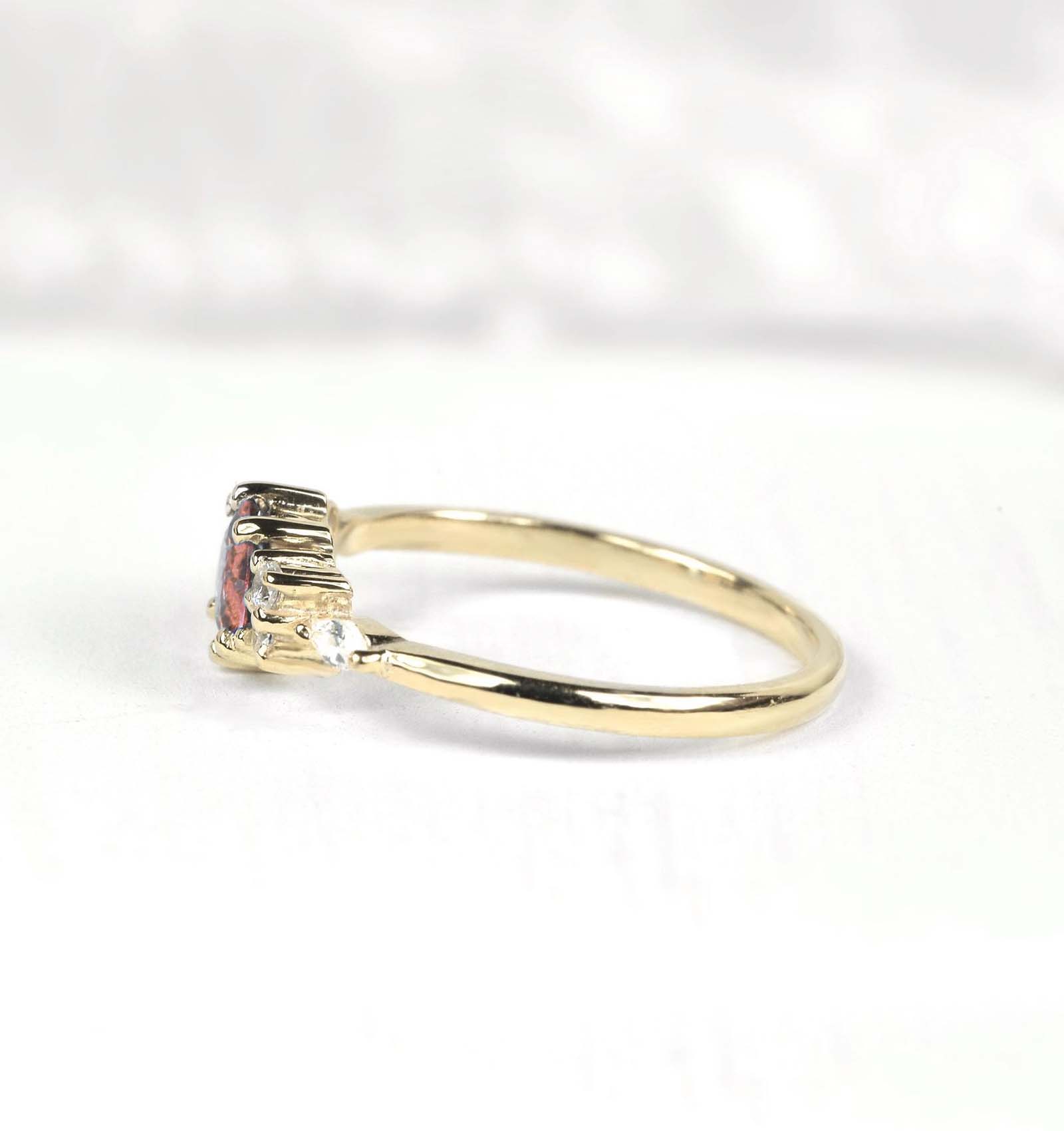 round morganite vintage ring