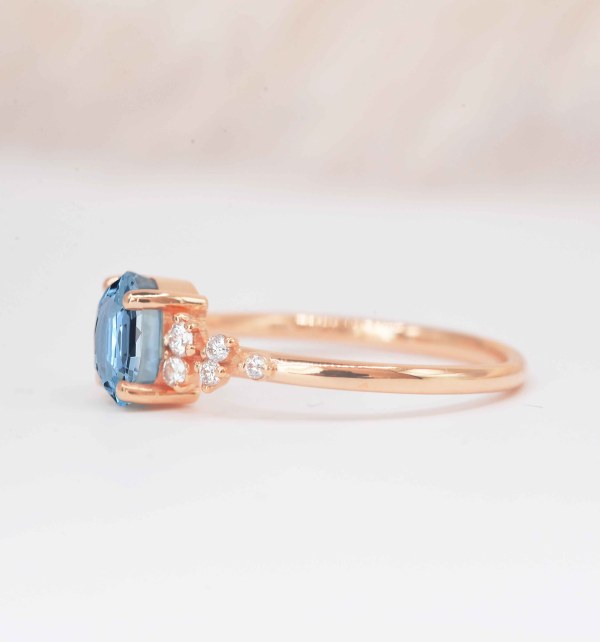 aquamarine cluster ring