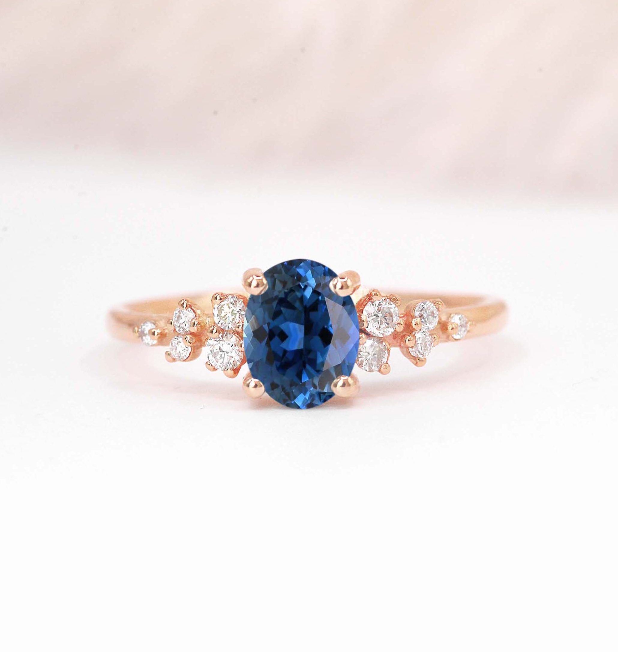 blue sapphire engagement ring
