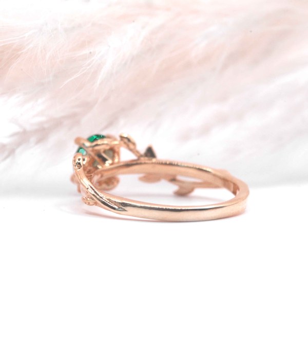 emerald art deco ring