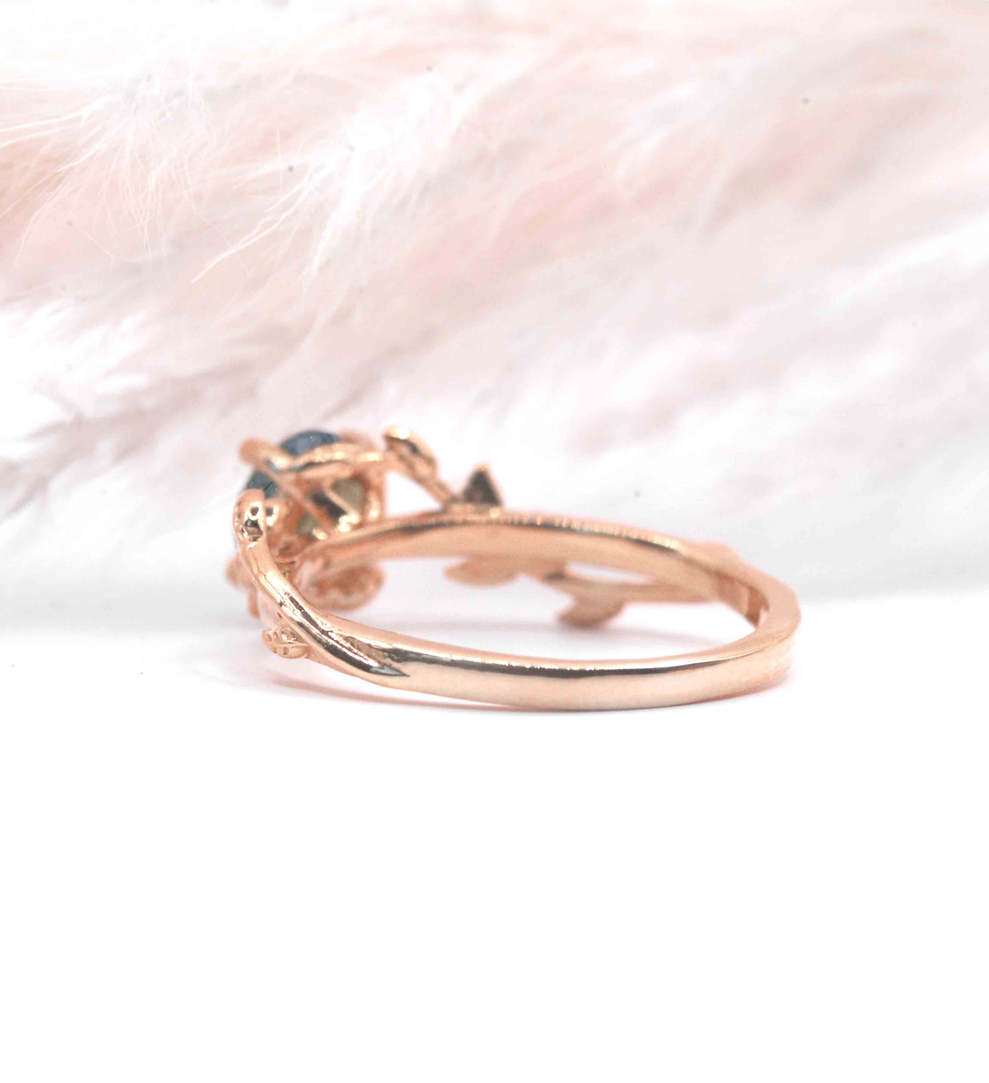 bridal moss agate ring