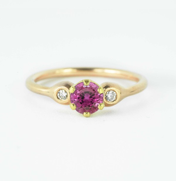 natural pink sapphire bridal ring dio 2 25