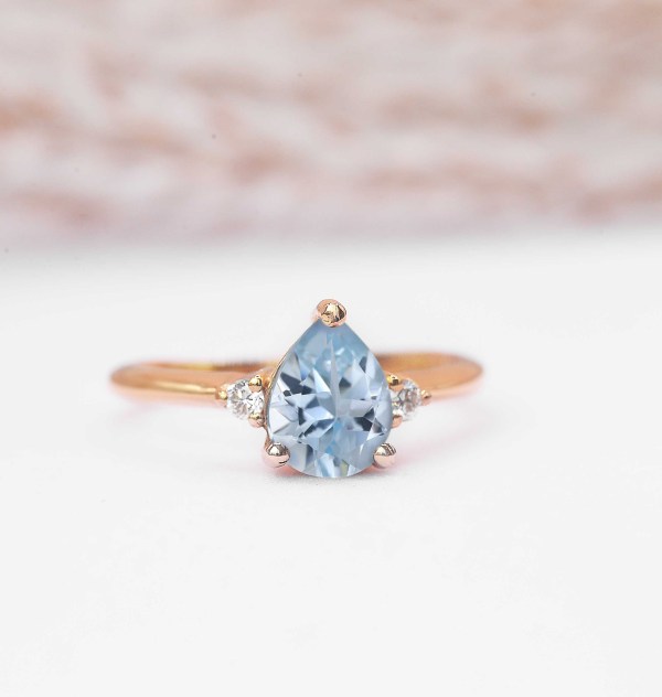 aquamarine bridal ring