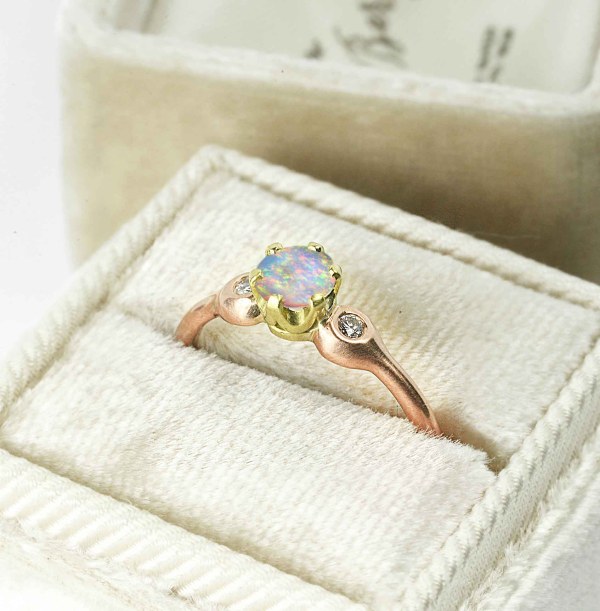 opal art deco ring