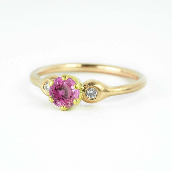 natural pink sapphire bridal ring dio 2 25