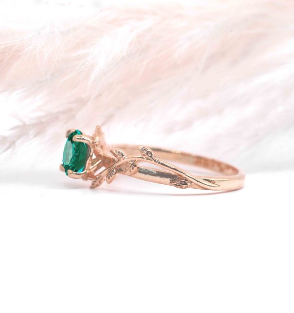dainty green sapphier ring