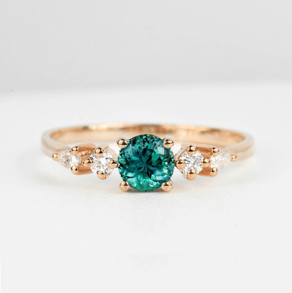 vintage mint sapphire ring