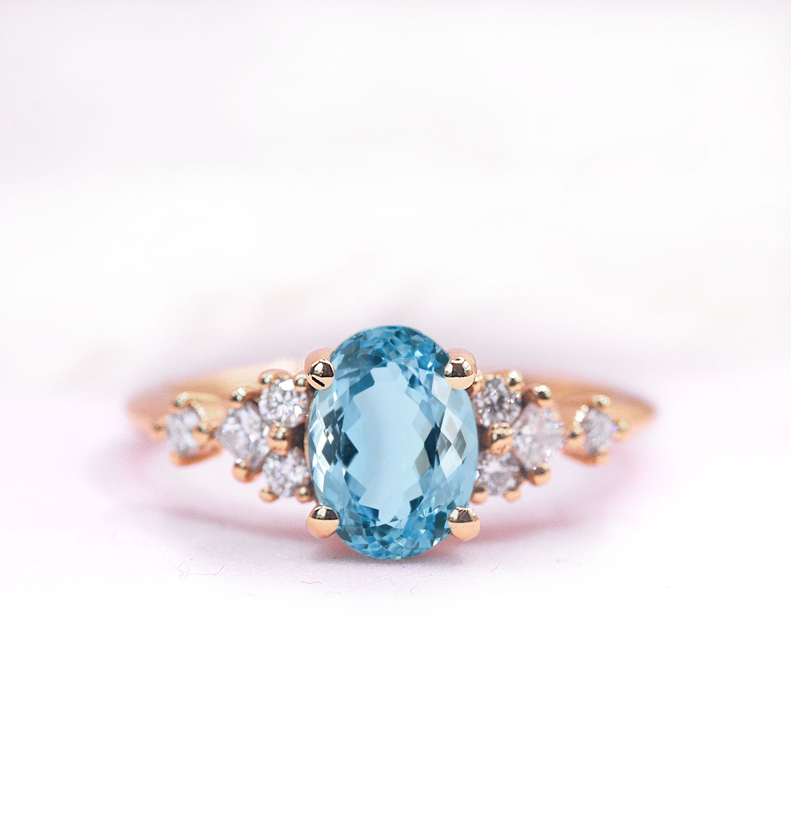 aquamarine art deco engagement ring