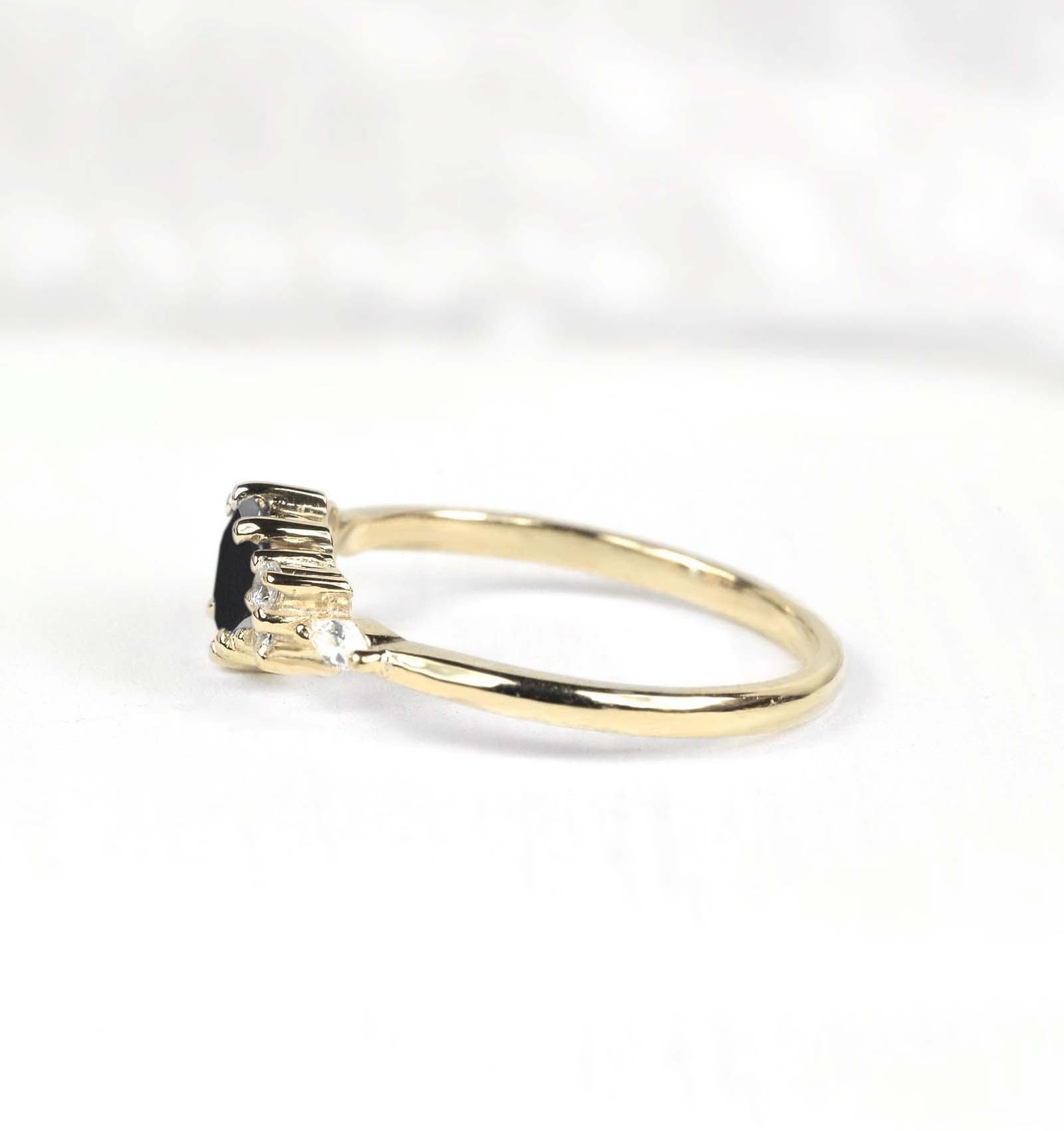 6mm black diamond diamond cluster ring