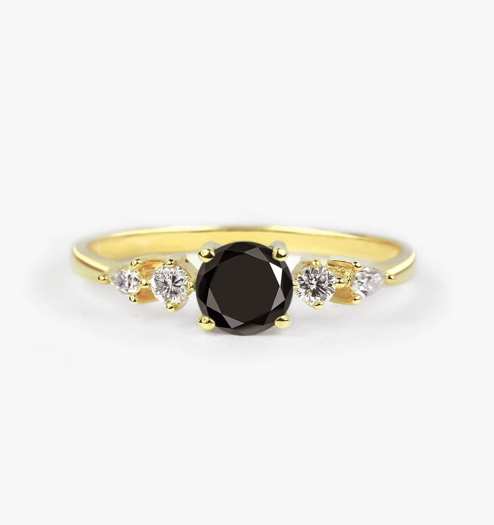 at deco diamond engagement ring