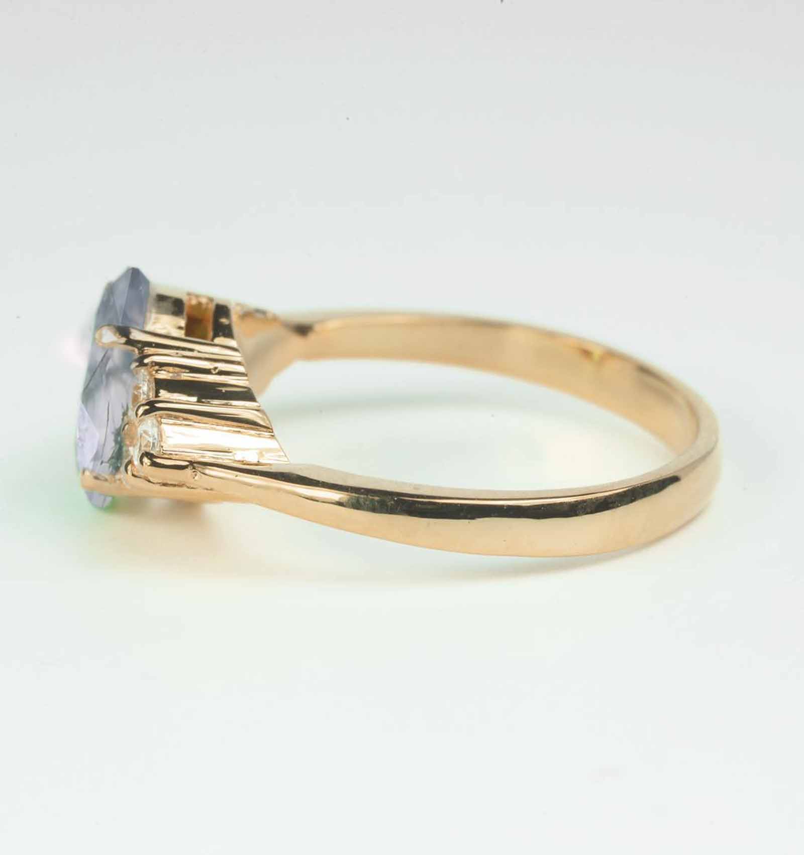 halo moss agate dainty ring for her