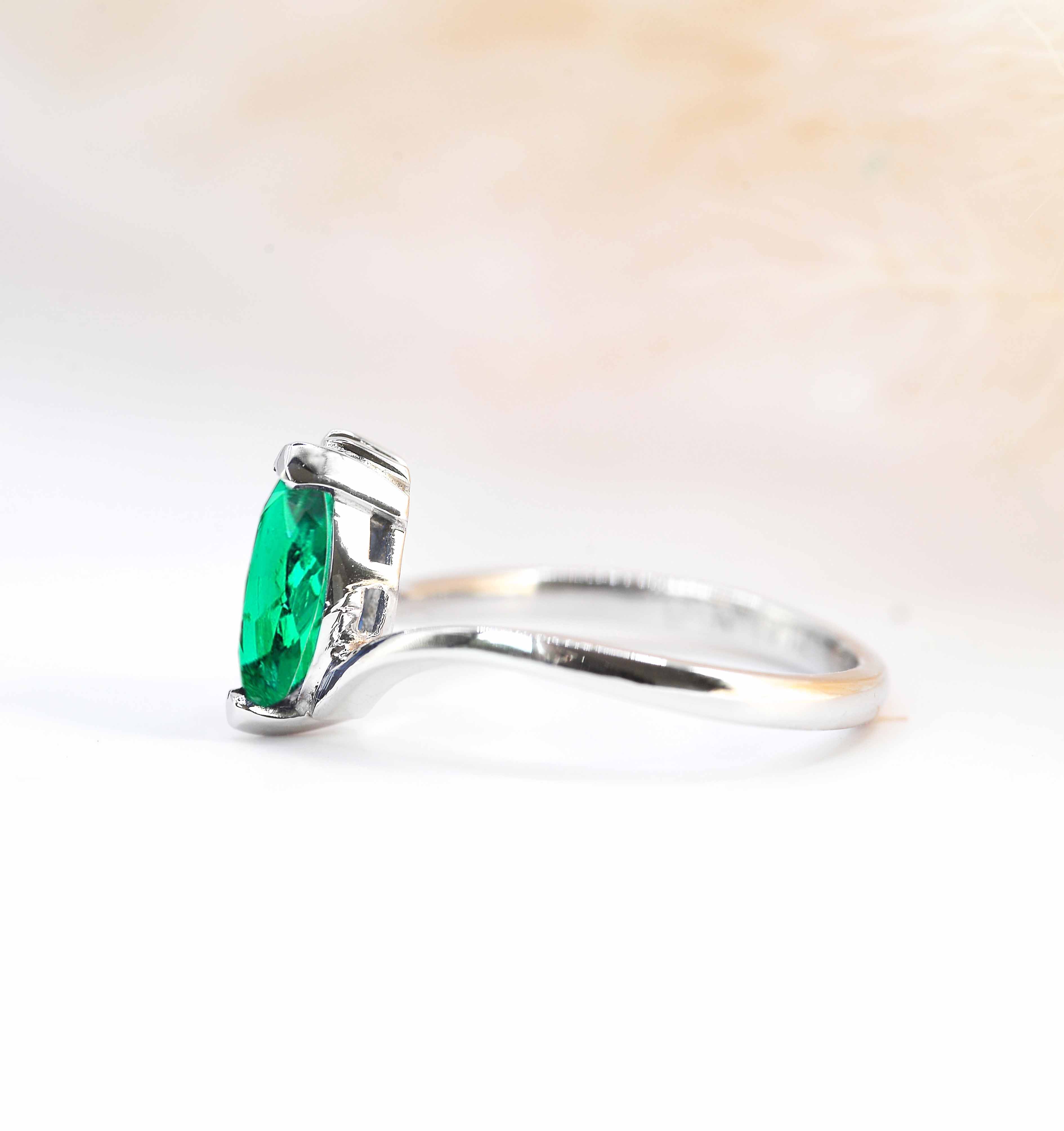marquise emerald featuring art deco ring