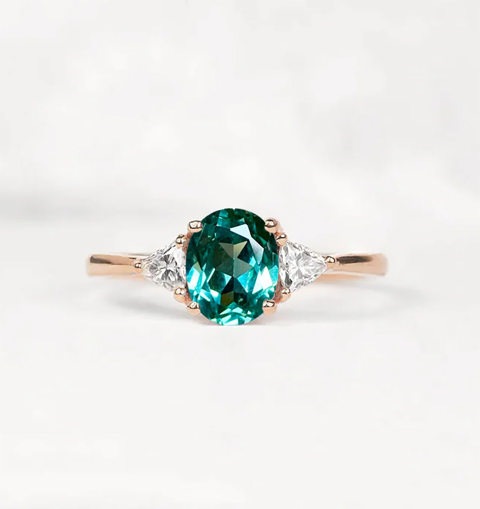 mint green sapphire ring