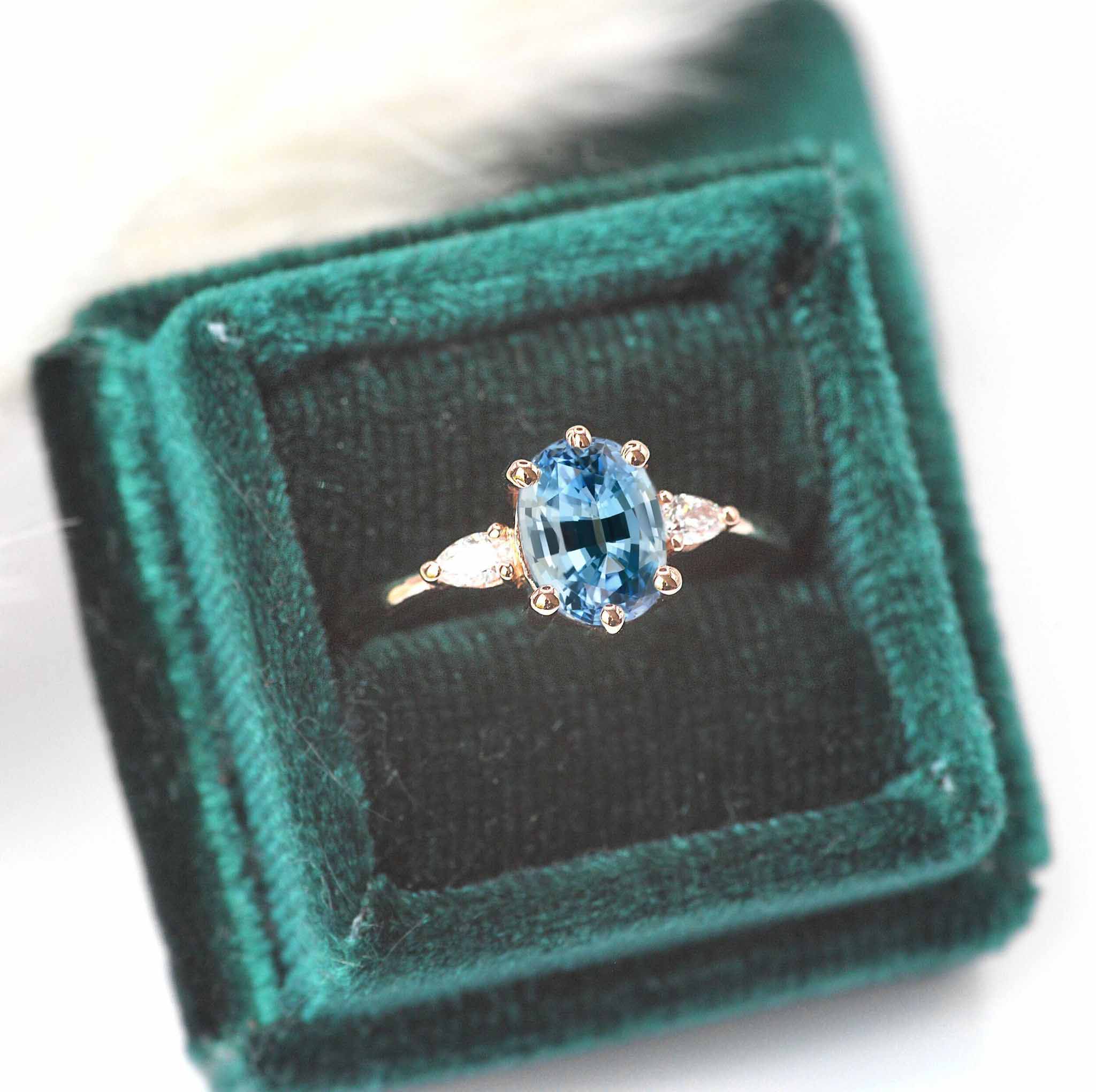 aquamarine dainty ring