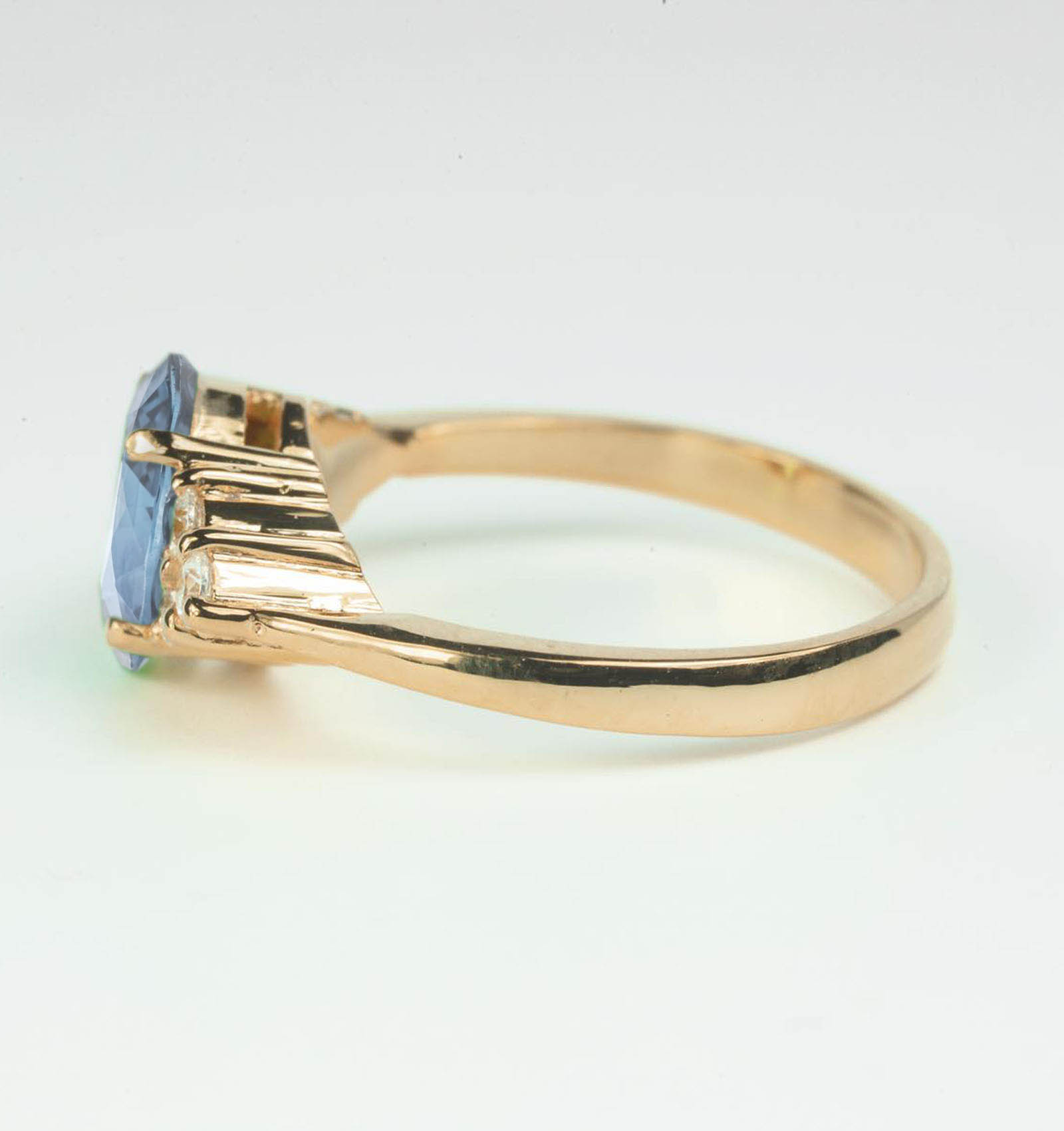 aquamarine floral cluster ring