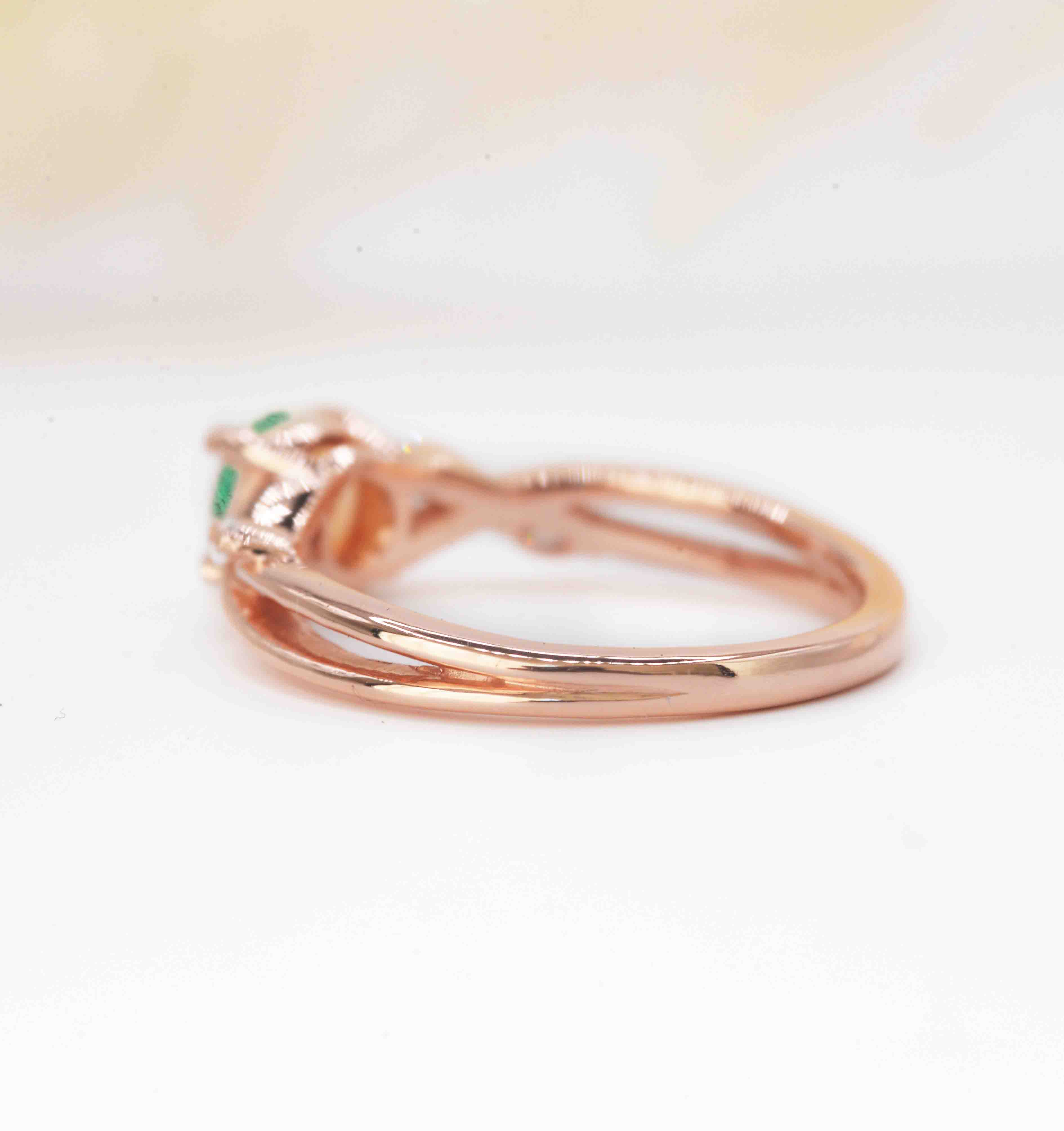 emerald art deco ring