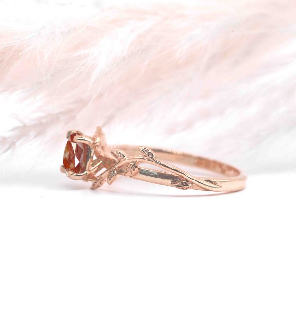 bridal promise diamond rose gold ring