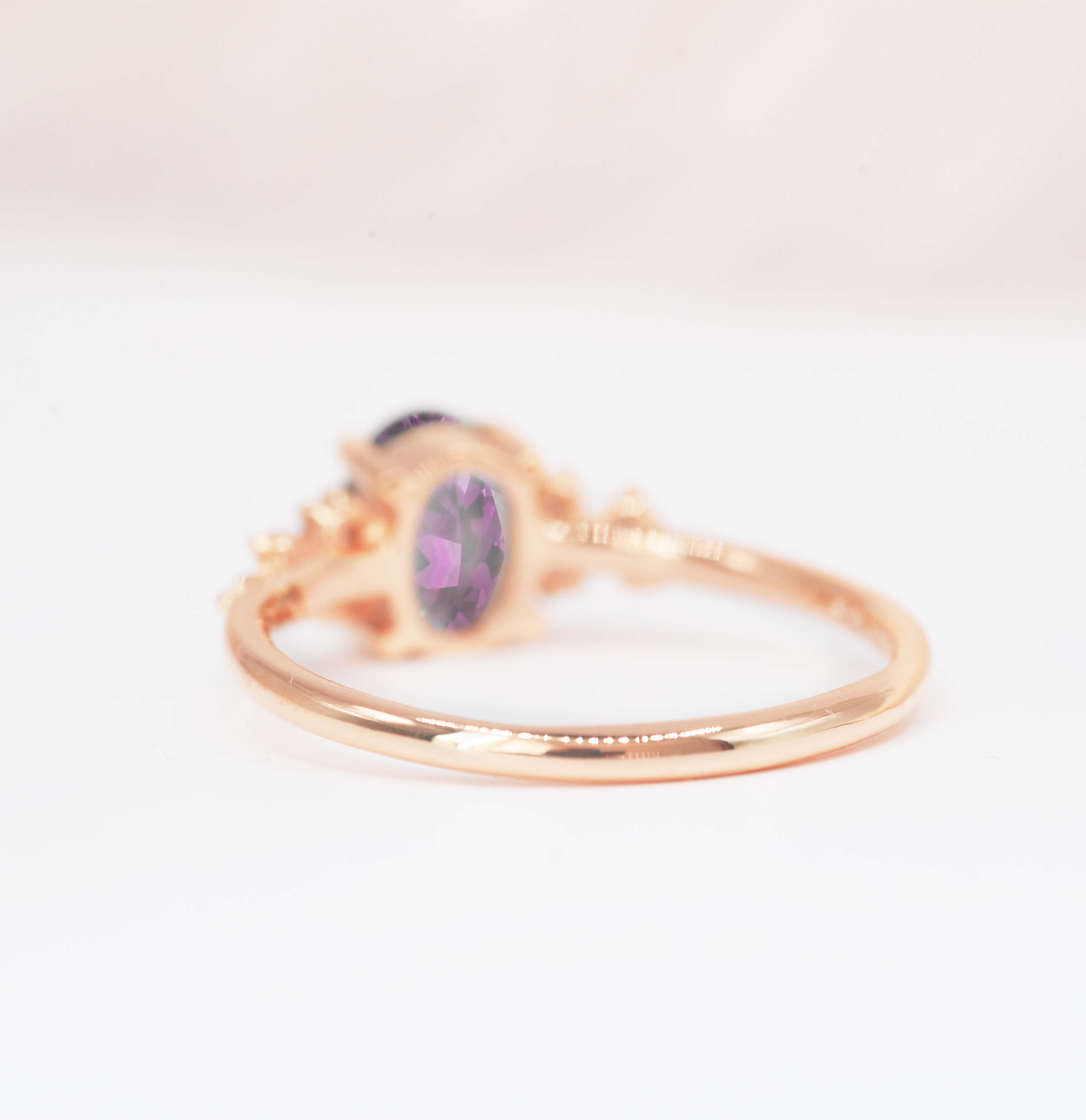 bridal pink sapphire ring for her