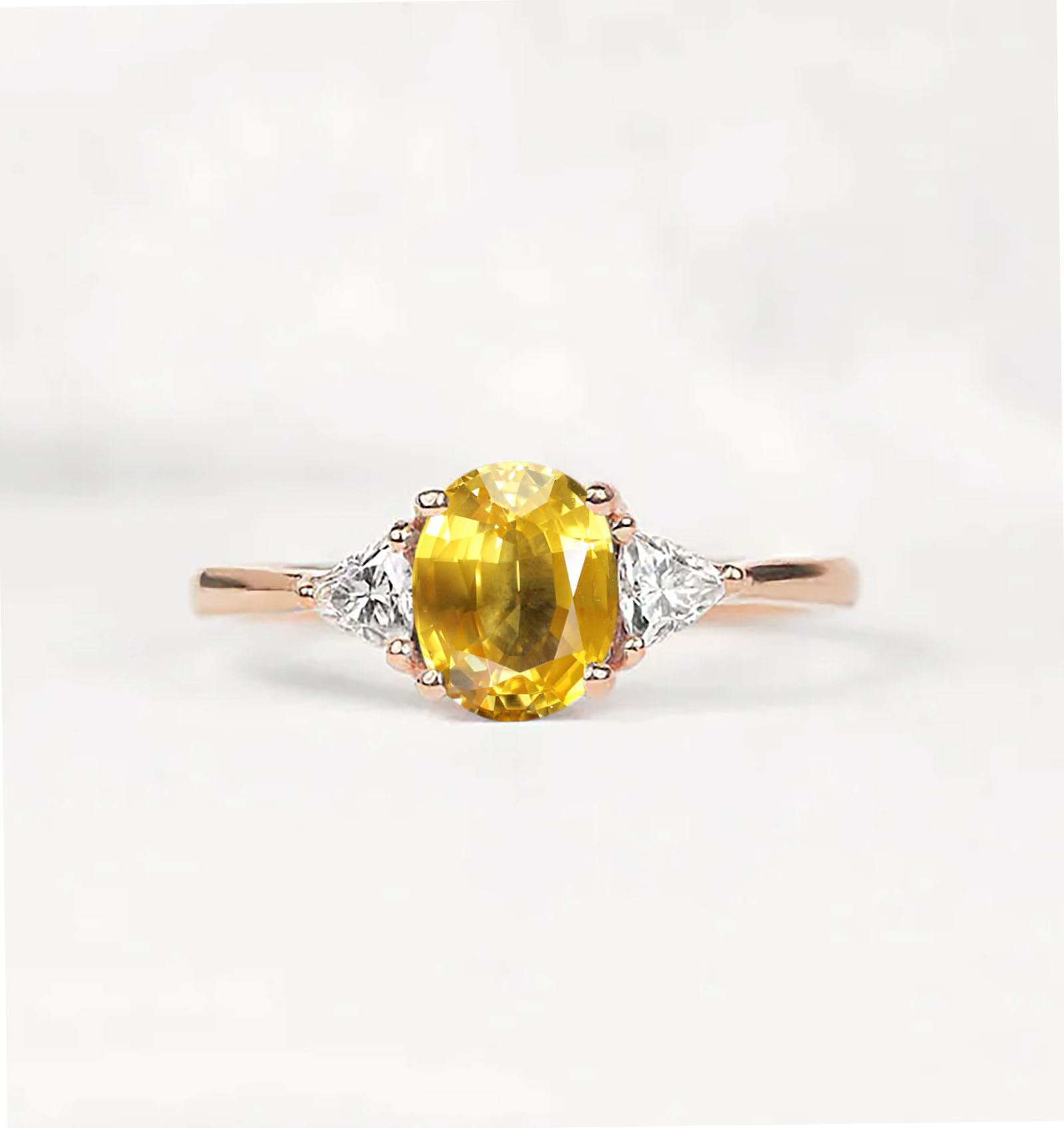 yellow sapphire engagement ring art deco ring
