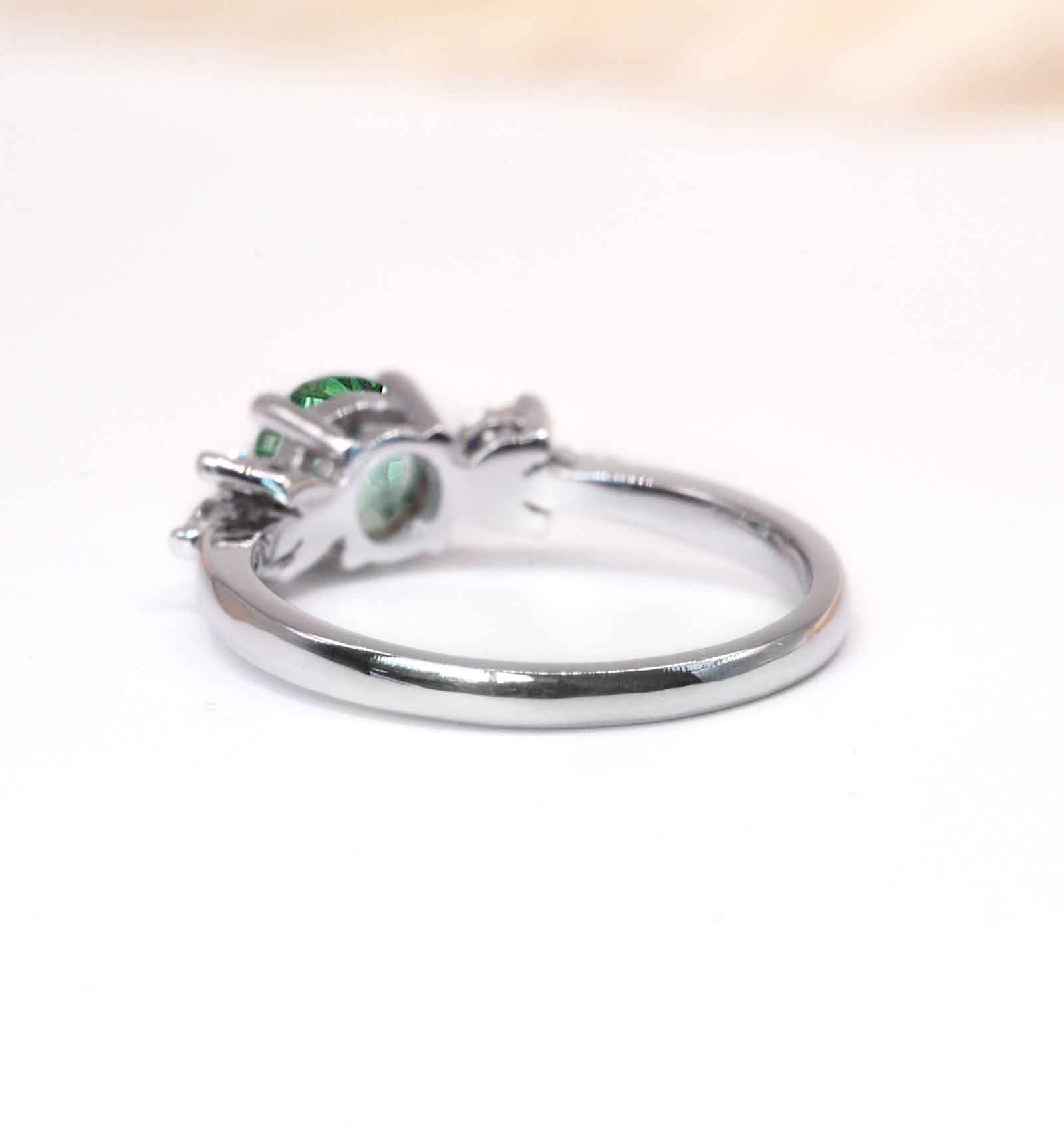 art deco mint tourmaline ring