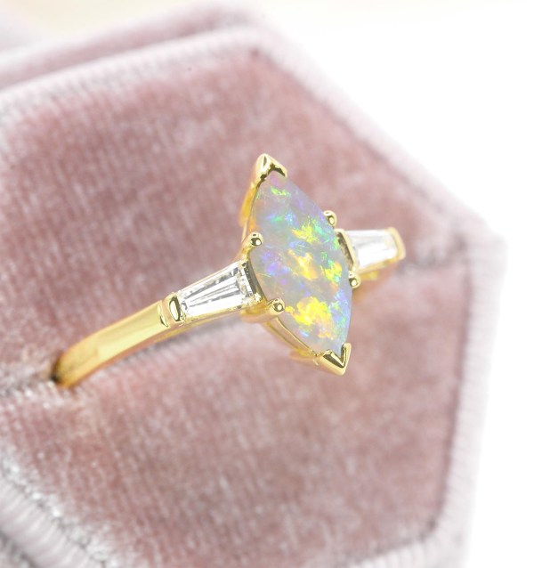 opal unique engagement ring