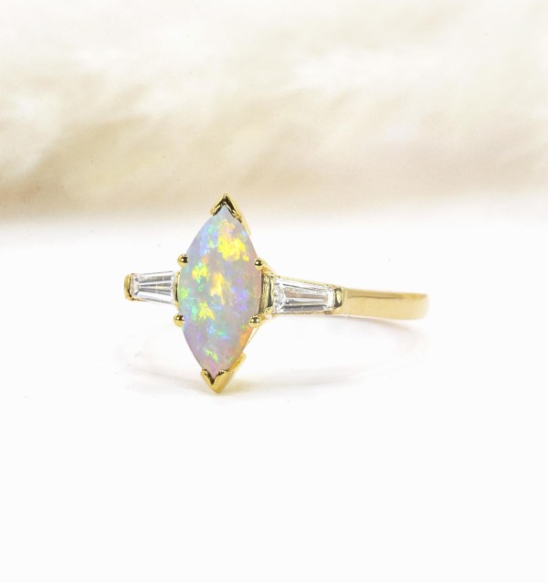 opal unique engagement ring