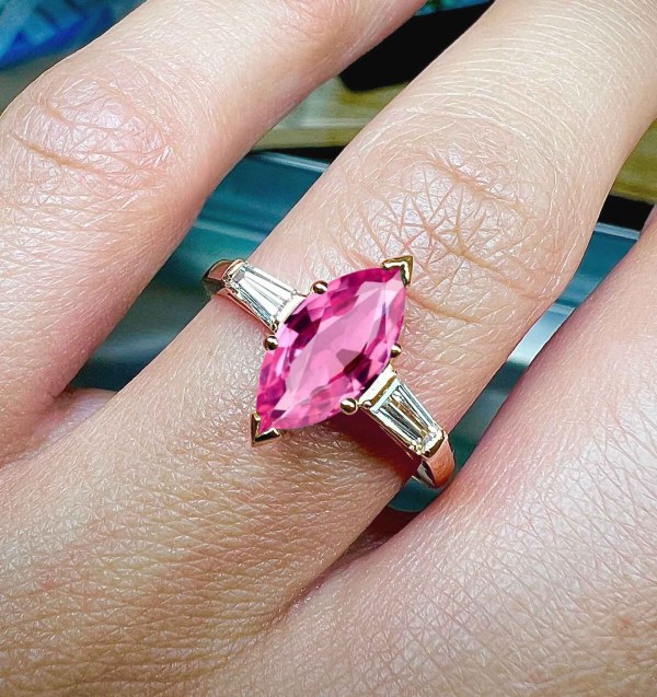 pink sapphire vintage ring