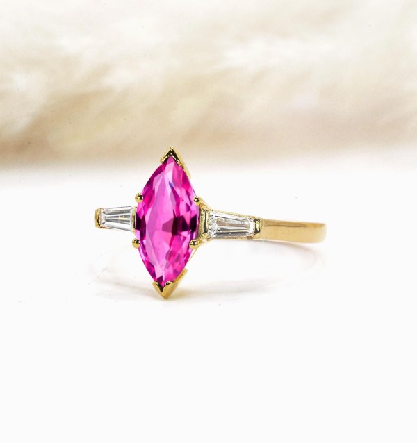 unique pink sapphire ring