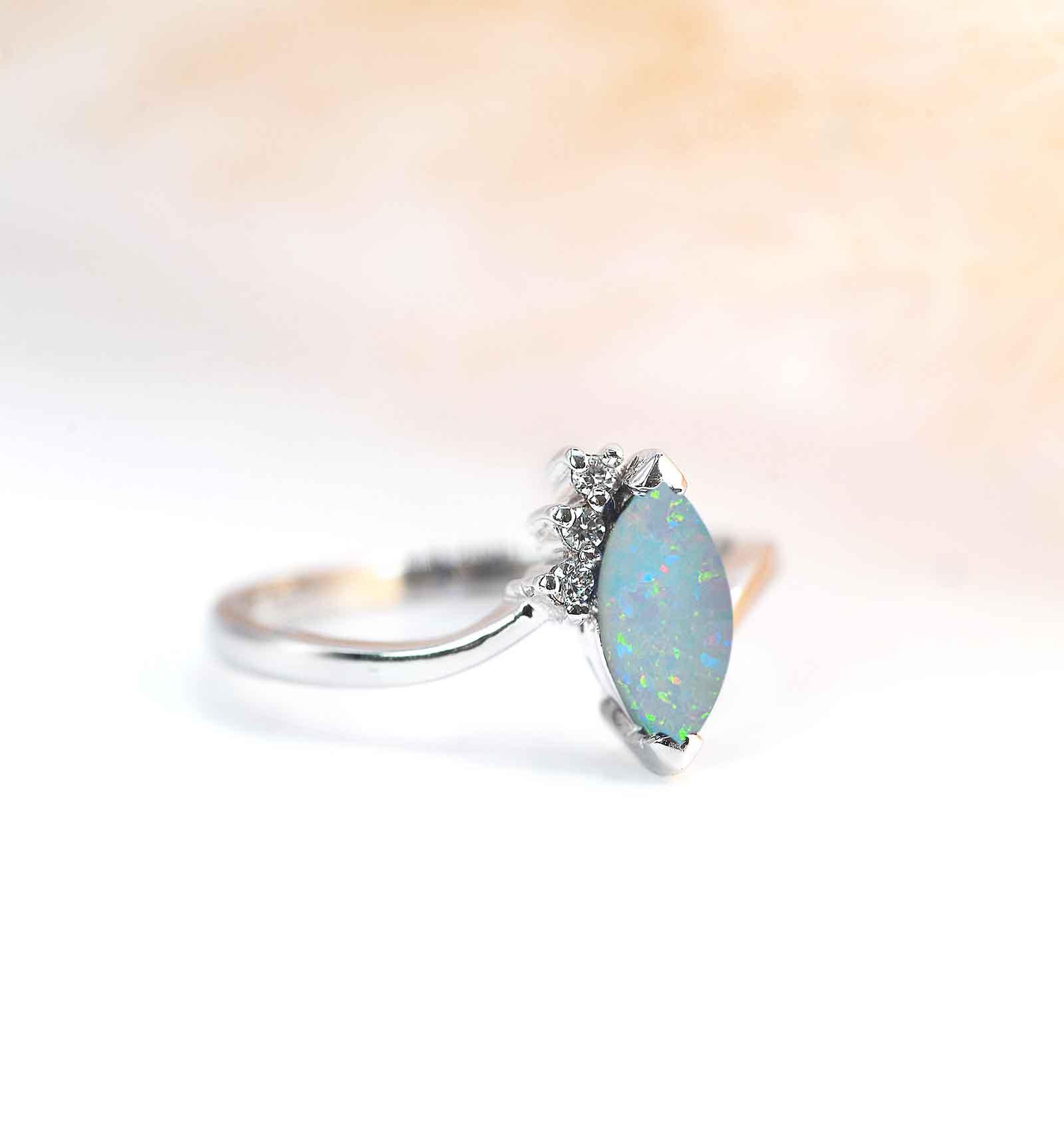 marquise opal vintage ring