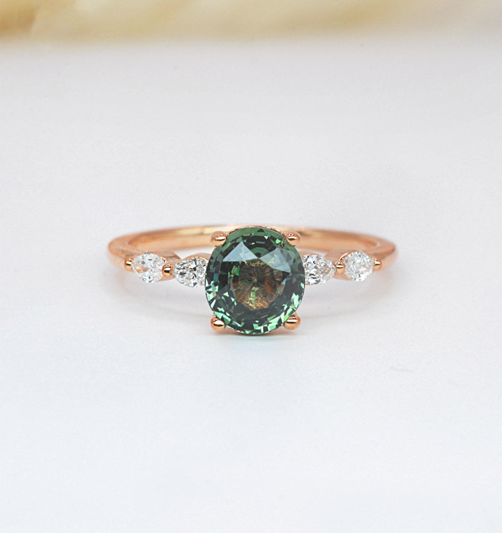 Montana sapphire engagement ring