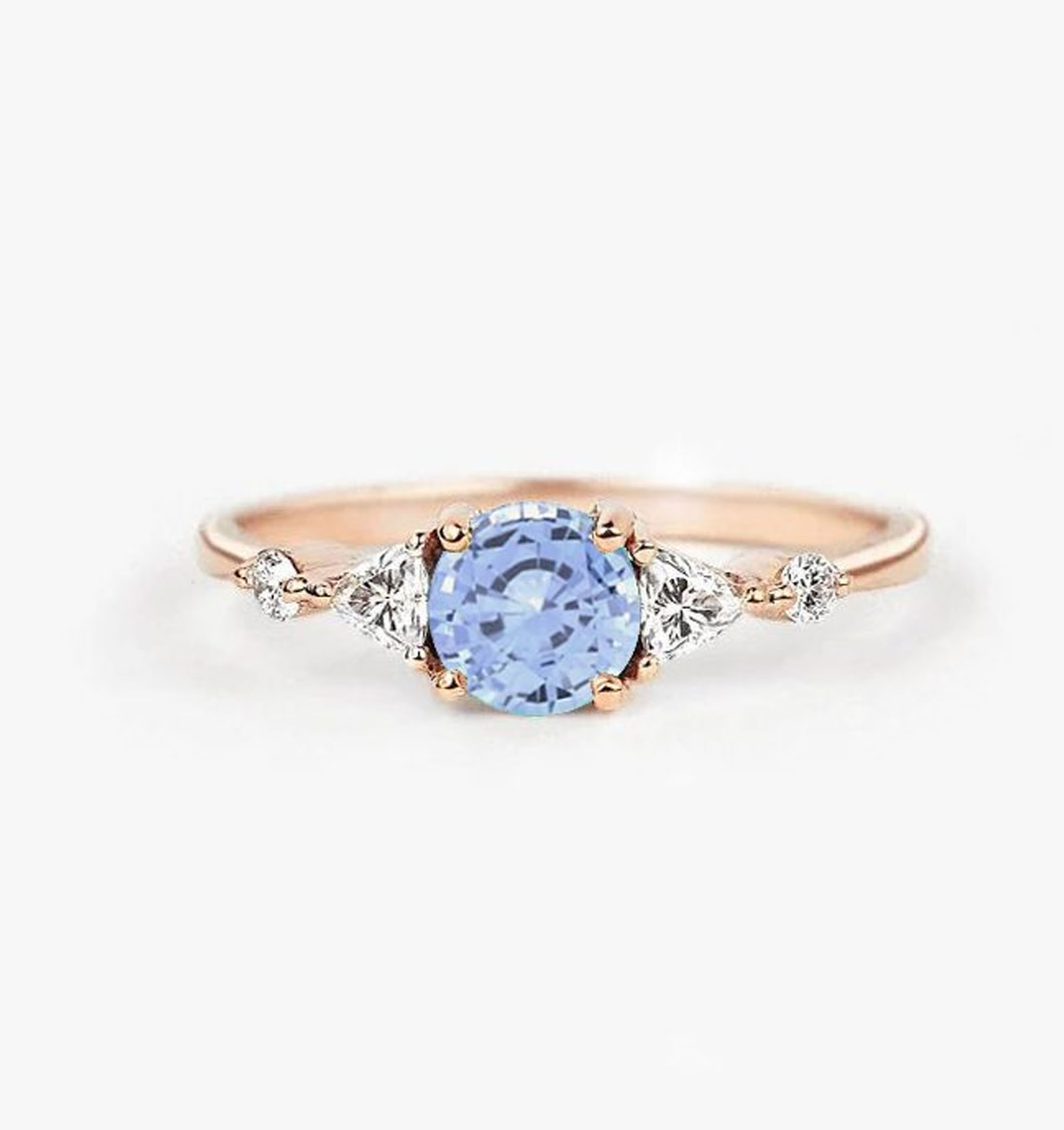 6mm aquamarine bridal ring